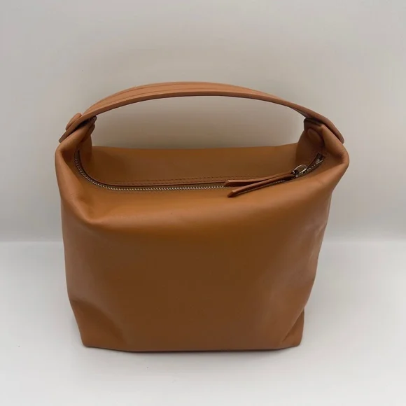 The Row Brown Leather Les Bains Clutch hobo Bag RARE HARD TO FIND - Picture 1 of 10